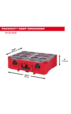 Milwaukee 米沃奇 48-22-8432 Milwaukee PACKOUT™ DEEP ORGANIZER 配套厚型工具箱