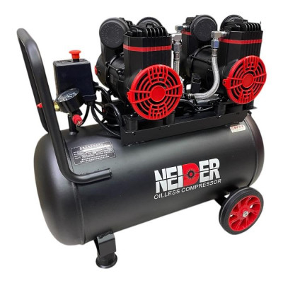 NEIDER 2-1100X2F50 2200W 50L(可驗泵)雙頭免油靜音風泵空氣壓縮機